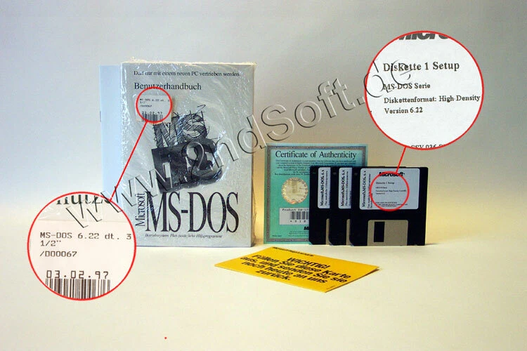 MS-DOS 6.22, Vollversion, deutsch - neu - Bild 1 von 1