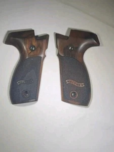 WALTHER P88 FULL SIZE FINE WALNUT GRIPS -EUROPEAN MADE - Picture 1 of 2