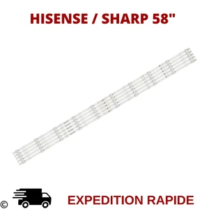 KIT 5 BANDES LED POUR JL.D580A1330-365AS-M-V02 HZ58A55 H58AE6100 H58A6100 H58E3A - Foto 1 di 3