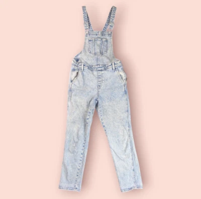 Mono vaquero vintage antiguo azul marino para mujer 30x26 Jean Hippie Y2K bolsillos lavados ligeros Foto 1 de 4