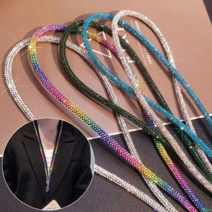 Bling Bling Rhinestone Phone Lanyard Bright Chain Straps Phone Accessories - Photo 1 sur 21
