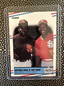 1988 Fleer 634 Tony Gwynn Vince Coleman San Diego Padres St. Louis Cardinals HOF