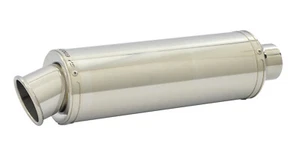 Slip On Exhaust SP Engineering Polished Stainless Round Big Bore XLS 63mm / 2.5" - Picture 1 of 8