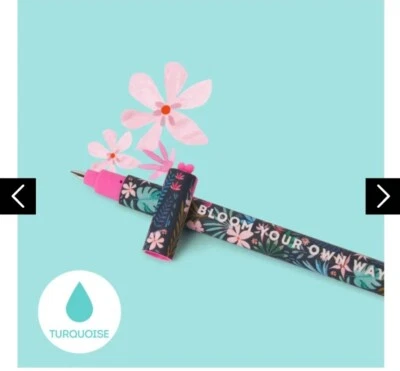 Legami Stift FLORA (BLUME) - NEU - Löschbarer Gelstift - Schreibfarbe: türkis