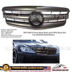 S-Class Matte Black Grille black Star S63 S350 S550 AMG 2007 2008 2009 W221 - Picture 1 of 9