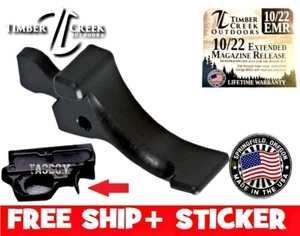 Timber Creek RUGER 10/22 Black EXTENDED MAGAZINE RELEASE Finger LEVER EMR USA - Picture 1 of 1
