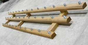 SOLID OAK 36 BEER TAP HANDLE DISPLAY * HOLDS 36 TAPS ON 3 TIERS - Picture 1 of 2