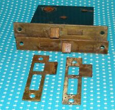 Antique Vtg Door Hardware 2 Mortise Locks 2 Strike Plates