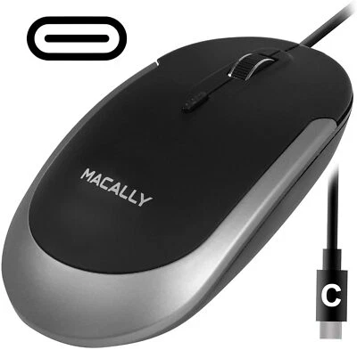 Macally USB Type C Mouse - Slim for MacBook Pro iMac PC etc - Image 1 of 4