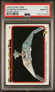 1979 TOPPS STAR TREK KLINGON WARSHIP - REAR VIEW #77 CARD | PSA 8 NM-MT POP 2 - Picture 1 of 4