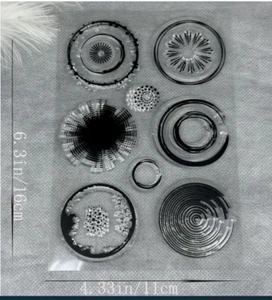 Circle Design timbri trasparenti texture card argilla NUOVO spedizione gratuita - Foto 1 di 1