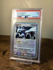 PSA 1 Lugia EX 105/115 Unseen Forces Pokemon Card French 2005 - Picture 1 of 2