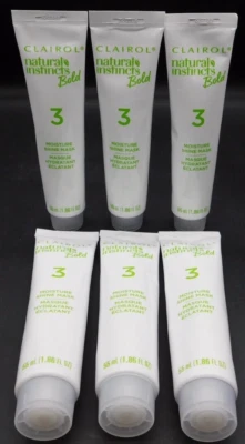 Lote de 6 Mascarillas Clairol Natural Instincts BOLD #3 Brillo Humedad 1.86oz Ea Nuevas Foto 1 de 3