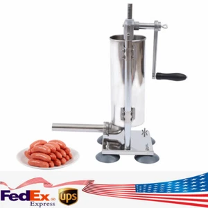 Hausgemachte 6,6 Pfund 3L Vertikale Wurstfüller Fleischfüller Maschine mit 11 Stück Röhrchen USA - Bild 1 von 12