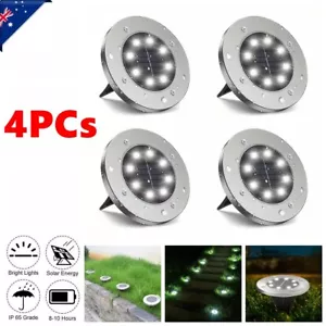 4X Solar Powered LED Buried Inground Light Garden Outdoor Deck Yard Drive Path - Picture 1 of 8