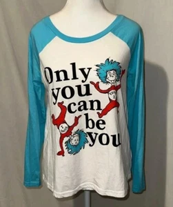 small Dr Seuss Only You Can Be You thing 1 & thing 2 long sleeve graphic shirt - Picture 1 of 3