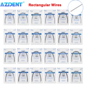 AZDENT Dental Ortho Super Elástico Niti Arco Alambres Rectangulares Superior/Inferior Ovoide - Imagen 1 de 14