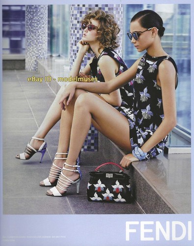 FENDI ANNUNCIO 1 PG PRIMAVERA 2015 LINDSEY WIXSON BINX WALTON GAMBE CAVIGLIE PIEDI COSCE