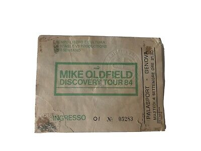 Mike Oldfield Concert Ticket Genova 1984 • 20.44€