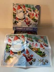Ceaco GNOMES GO SLEDDING Jigsaw Puzzle 300 Piece 24" x 18" w/Poster - Picture 1 of 6