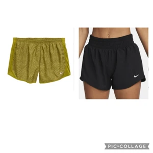 NWT NIKE Girls 2 Pair Running Gold & Training Black Athletic Shorts Size Large - Picture 1 of 15