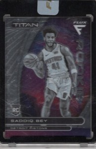 2020-21 Flux Saddiq Bey Titan Uncirculated Rookie RC #28 Detroit Pistons
