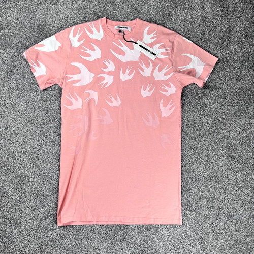 Abito T Shirt Donna Alexander McQueen McQ Taglia M Corallo Dip Dye Rondine