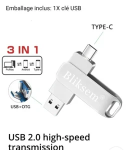 Bliksem Ultra Dual Drive Luxe 64 Go Lecteur Flash USB - Type c SDDDC4- 64GBB - Photo 1/4
