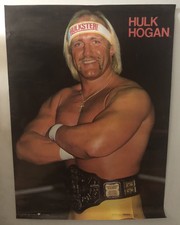 GREAT SHAPE WWF 1985 Hulk Hogan Poster 20x28 Original Vintage WWE WCW nWo AWA