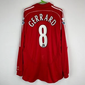 Liverpool 2006-2008 Steven Gerrard Home Shirt Long Sleeve Soccer Jersey size XL - Picture 1 of 20