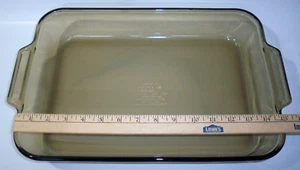 Anchor Ovenware Amber Glass Baking Casserole Lasagna Dish 4qt 10.5"x14.75"x2.25" - Picture 1 of 5