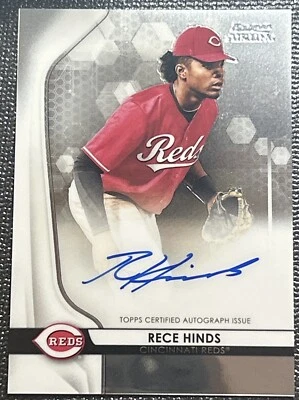 Rece Hinds 2020 Bowman Sterling Prospect Auto  #BSPA-RH ON CARD AUTO CIN REDS - Image 1 of 3