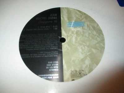 1997 JEAN MICHEL JARRE Oxygene 10 US Promo 12" Epic 3723 Trance Electronic VG+ - Image 1 of 3