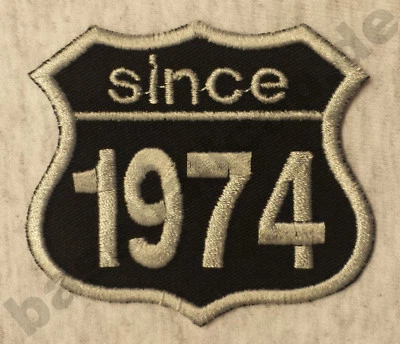 PABA Patch Aufnäher Jahreszahl since 1974 Biker Hot Rod Custom