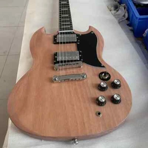 One Piece Body&neck,Fingerboard Inlaid Blocks Ebony Fingerboard Electric Guitar - Picture 1 of 5