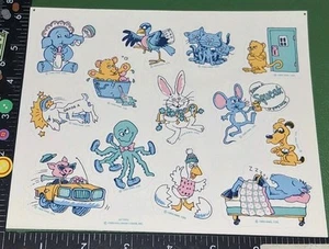 Adesivi Vintage Hallmark 1 RARI Animali dei Cartoni Animati Pazzi, Blues Big SUPER RARI  - Foto 1 di 4