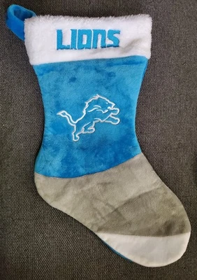 Детройт Лайонс Рождественские Чулки Официальный Товар НФЛ Новый - Изображение 1 из 4