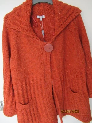 PER UNA SIZE XL CARDIGAN - BURNT ORANGE - NEW WITH TAG - Image 1 of 4