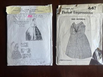 Patterns-‘Heidi Marsh’ 1863 Ball Gown, ‘Period Impressions’ 1845 Day Dress - Image 1 of 4