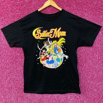Camiseta negra grande Sailor Moon Sailor Scouts serie anime Foto 1 de 4