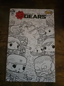 GEARS of WAR 1 Pop! Comic 1:10 Variant B/W Cover VF- - Picture 1 of 4