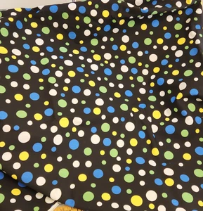 Gepunktet Baumwolle Canvas schwarz blau grün 5 Yards 57" breit Polster Kissen Kreis - Bild 1 von 5