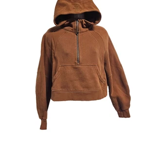 Lululemon Scuba Oversized Half-Zip Hoodie Damen Gr. XS/S Distressed Braun - Bild 1 von 12