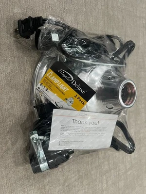 NEW Simple Deluxe 2-Pack Clamp Lamp Light 8.5" Aluminum Reflector 150W E26 - Image 1 of 4