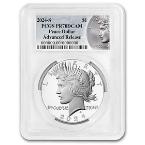 2024-S Proof Silver Peace Dollar PR-70 PCGS (AR, Peace Label) - Picture 1 of 4