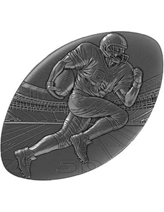 TOUCH DOWN 2 Oz Silver Coin 2 Tala Samoa 2025 - Picture 1 of 2