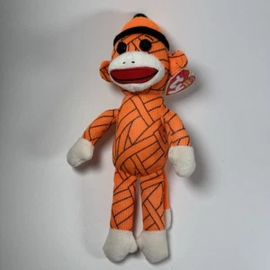 Ty Beanie Babys Plüsch Mama Socke Affe 9 Zoll 2013 orange schwarz Halloween mit Etikett - Bild 1 von 13