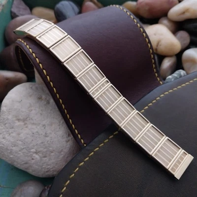 12K Gold-Filled 5/8" Gemex Marlborough mcm Unused nos 1950s Vintage Watch Band - Image 1 of 4
