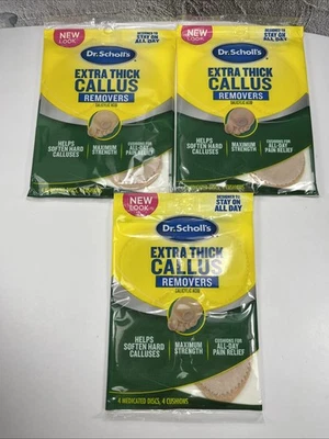 3 Packs Dr. Scholls Callus Removers Extra Thick With Salicylic Acid expired 2024 - Image 1 of 3