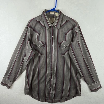 Camisa Ely Cattleman Para Hombres De Colección Perla A Presión Western Manga Larga Talla XL Alta Foto 1 de 4